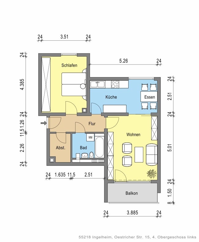 Charmante 2-Zimmer-Wohnung im 4. Obergeschoss mit Balkon – ideal für Singles oder Paare - Foto 2
