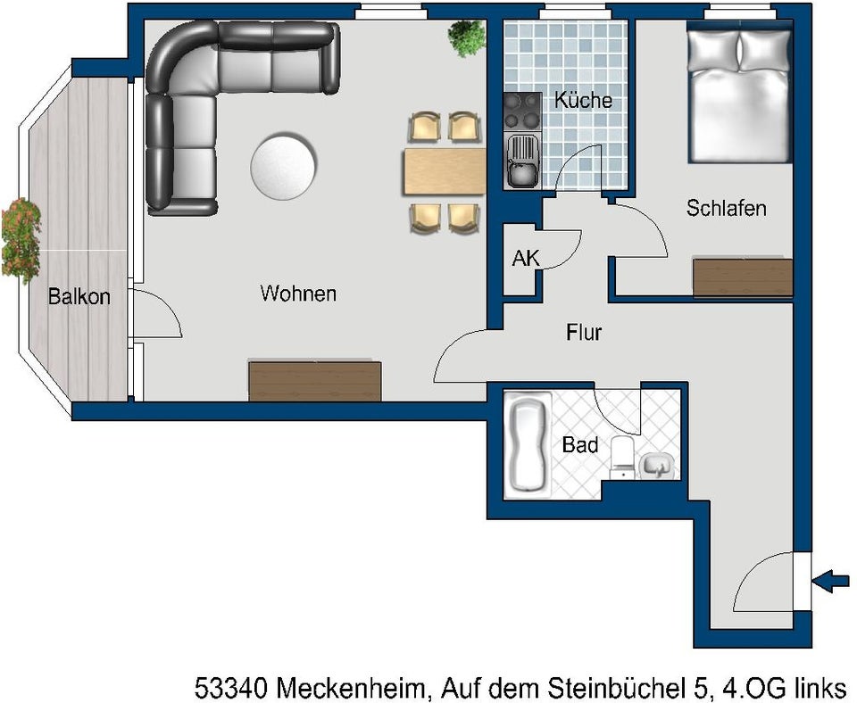 Genau unsere neue Wohnung: Sanierte 2-Zimmer-Wohnung - Foto 4