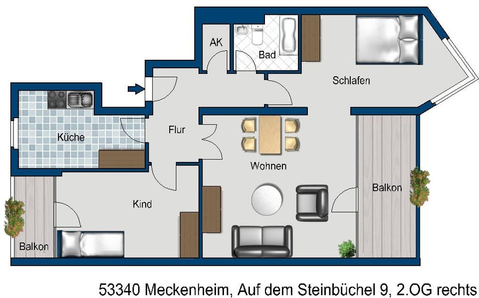 Platz für die Familie: Sanierte 3-Zimmer-Wohnung in Meckenheim - Foto 3