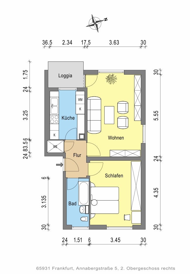2-Zimmerwohnung im 2. Obergeschoss - Photo 1