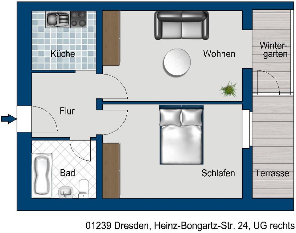 Sanierte 2 Zimmer Wohnung in ruhiger Lage sucht nette Mieter! - Foto 2