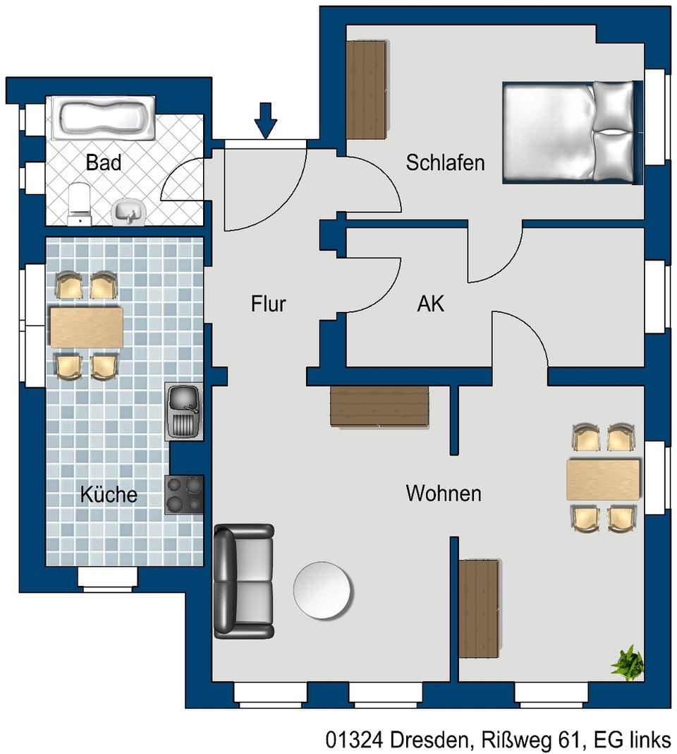 Familienfreundliche 4-Zimmer-Wohnung im Stadtteil Dresden Weißer Hirsch! - Photo 3