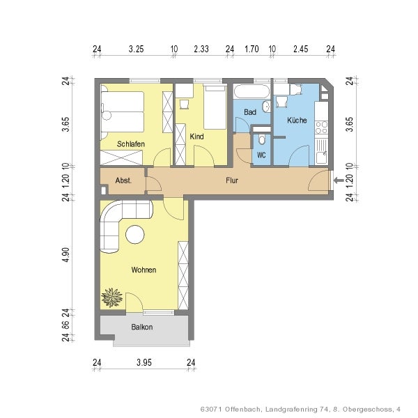 Helle 3-Zimmerwohnung mit Einbauküche - Photo 5