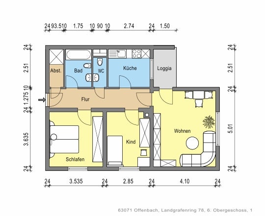 3- Zimmerwohnung für Handwerker / 1. Kaltmiete frei! - Foto 3