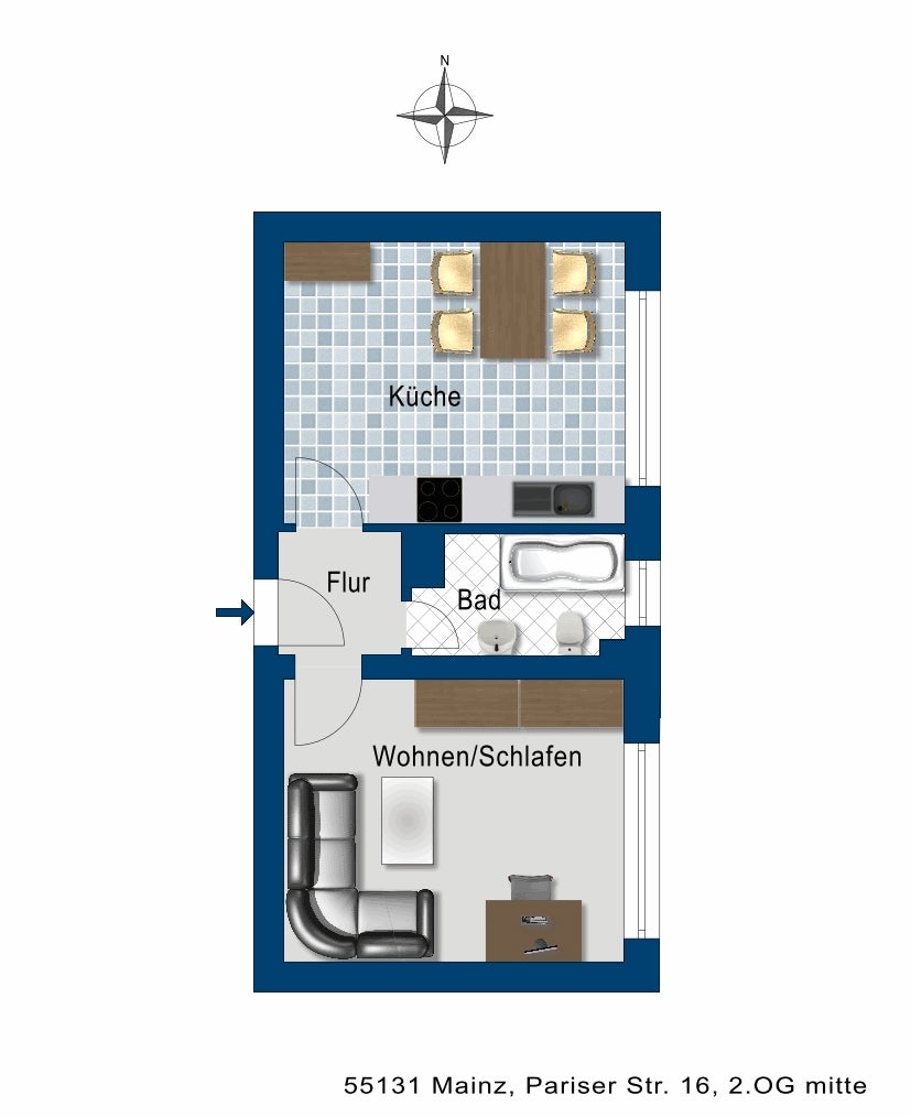 Gemütliche 1-Zimmer-Wohnung mit separater Küche – ideal für Studenten & Singles - Photo 2