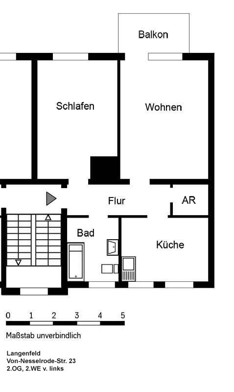 Helle und großzügig geschnittene 2-Zimmer-Wohnung in Langenfeld! - Foto 5