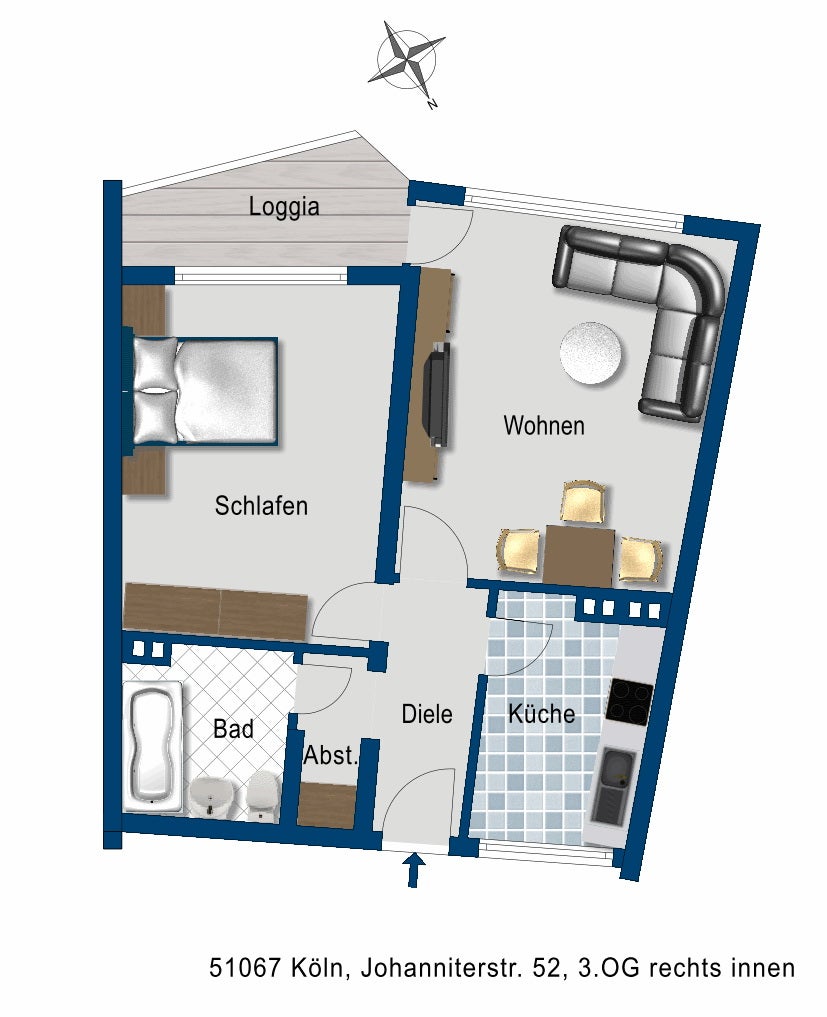 Frisch saniert und bezugsfertig - 2 Zimmer-Wohnung! - Foto 2