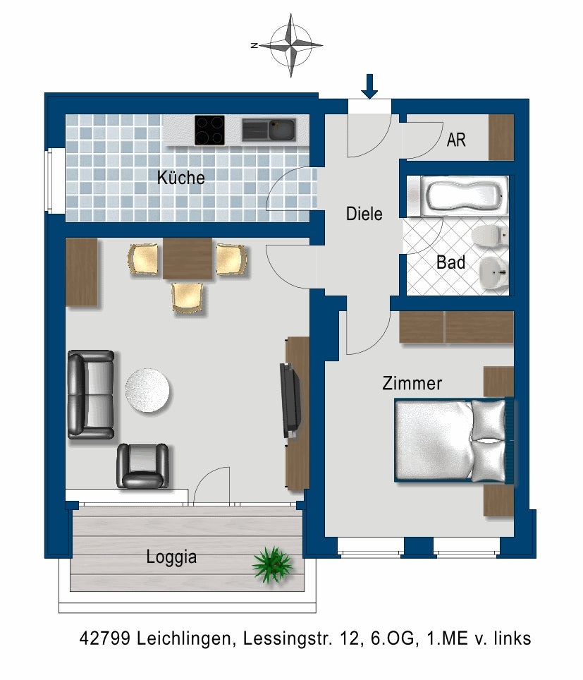 Gemütliche 2-Zi.-Wohnung mit Balkon in Leichlingen - Photo 5