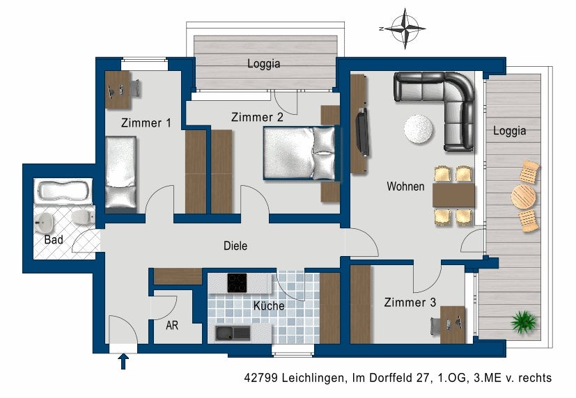 3 Zimmerwohnung in Leichlingen - Foto 5