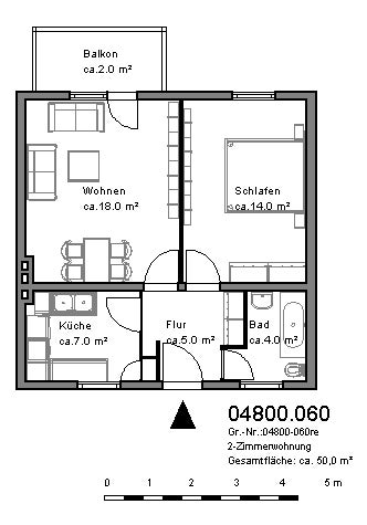 Zu sofort! Gemütliche 2-Zimmer-Wohnung mit Balkon und Tageslichtbad - Photo 5
