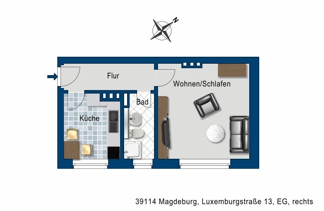 Einziehen und wohlfühlen! Nachmieter für 1-Zimmer-Wohnung gesucht! - Foto 5