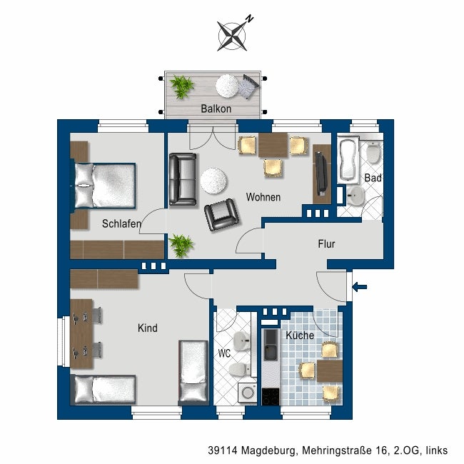 Zeit für was Neues: Gemütliche 3-Zimmer-Wohnung mit Gäste WC + Balkon! - Foto 5