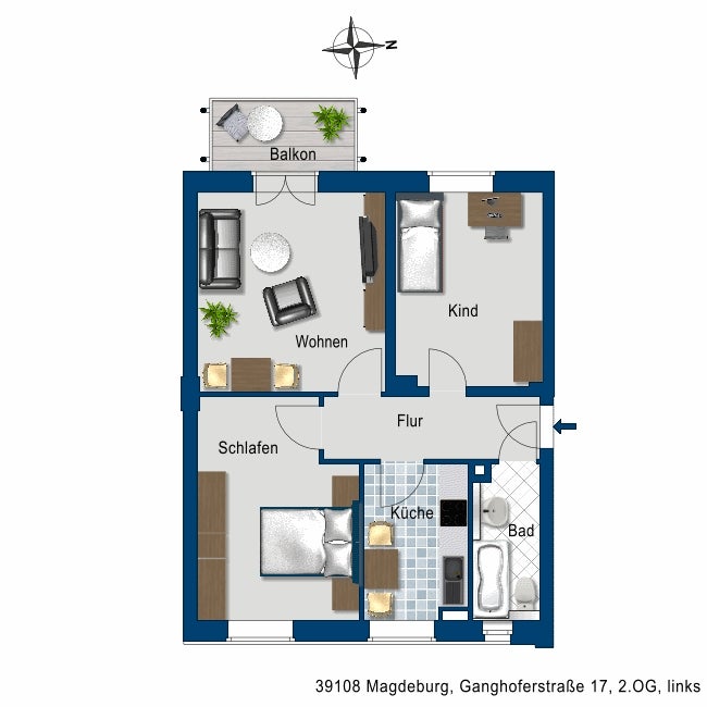 Helle freundliche 3-Zimmer-Wohnung in ruhiger Lage! - Foto 4