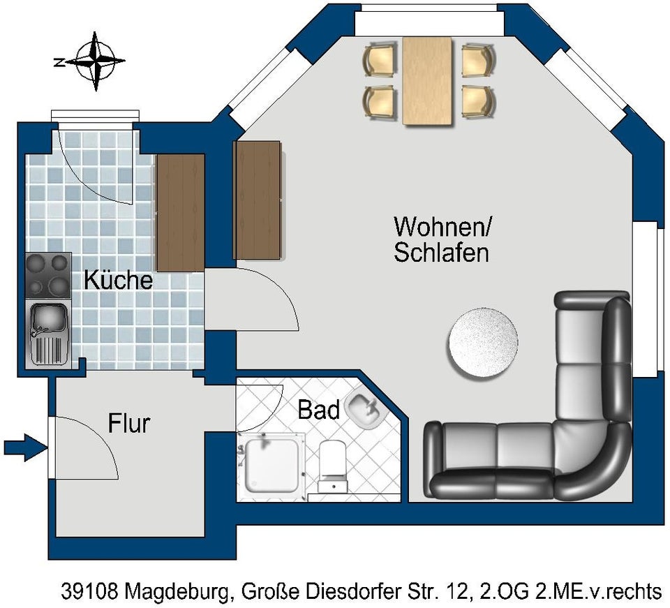 Kleine Wohnung mit Einbauküche sucht... - Photo 2