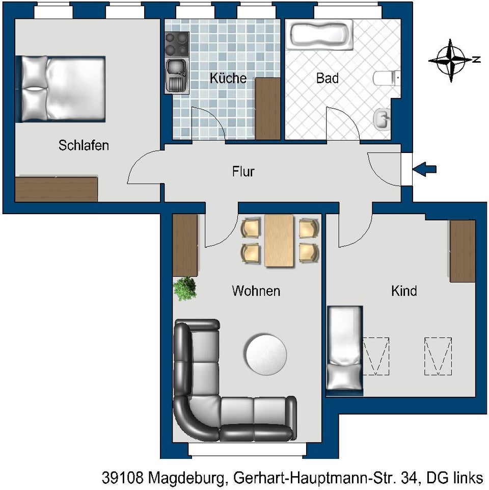 Logenplatz zur Innenstadt | Panoramafensterfront mit Blick in das Zentrum Magdeburgs - Foto 2