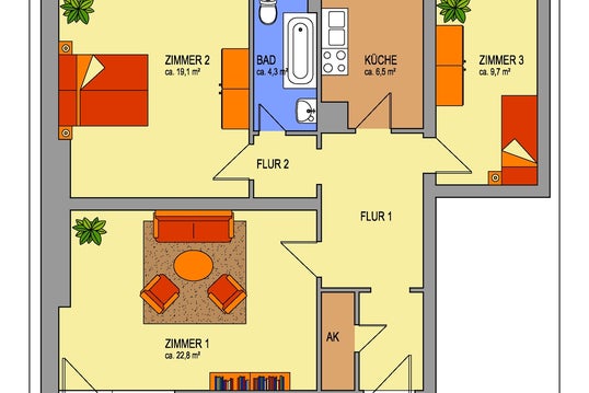 تصویر Wohnung bei Deutsche Wohnen · Bismarckstr. 30, 12169 Berlin