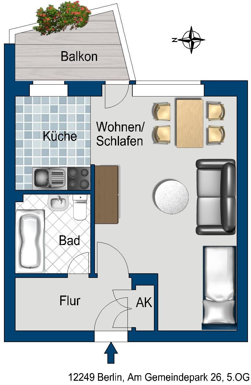 تصویر Wohnung bei Deutsche Wohnen · Am Gemeindepark 26, 12249 Berlin