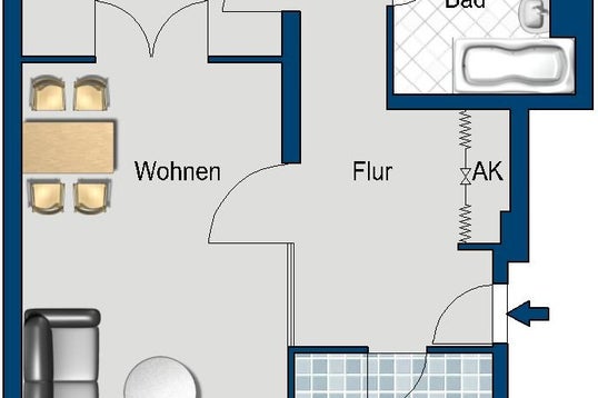 تصویر Wohnung bei Deutsche Wohnen · Britzer Str. 60G, 12109 Berlin