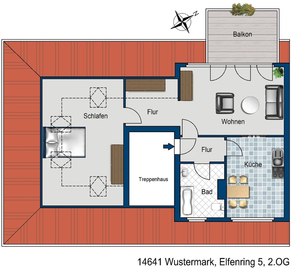 Gemütliche 3 Zimmer mit schöner Terrasse - Foto 3