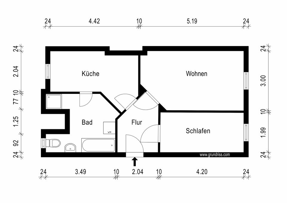 Zentral gelegene 2-Zimmer-Wohnung - Photo 1