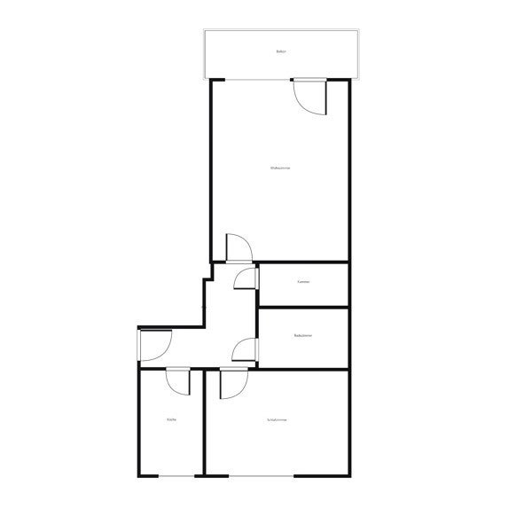 Individuelle 2-Zimmer-Wohnung mit Balkon - Foto 2