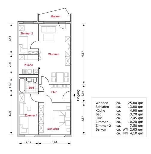 3,5-Zimmer-Wohnung am Zoopark - Foto 4