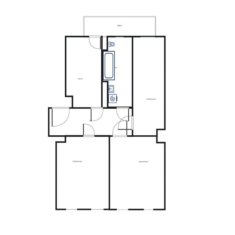3 Zimmer, Küche, Bad, Balkon in Schleußig! - Foto 5
