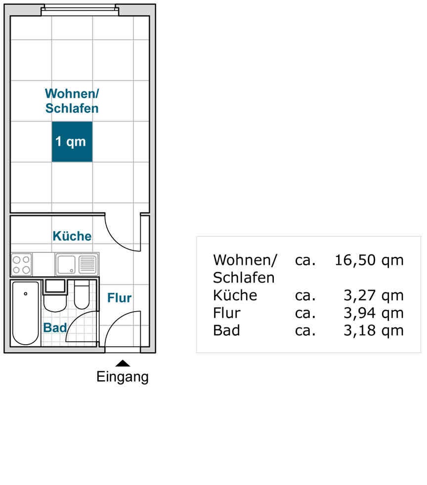 Studentenappartement am Großen Garten! - Foto 1