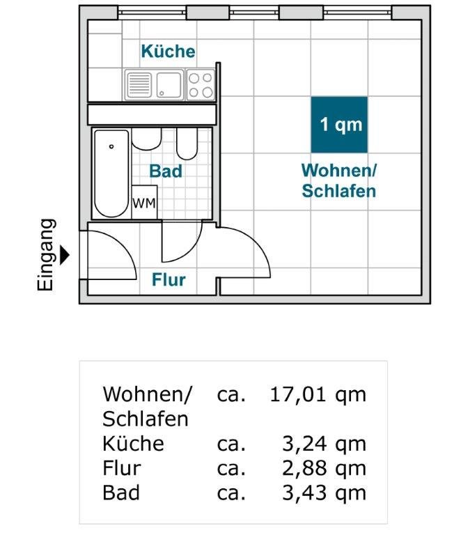 Aktuelle Renovierung einer praktischen 1-Raum-Wohnung! - Foto 4