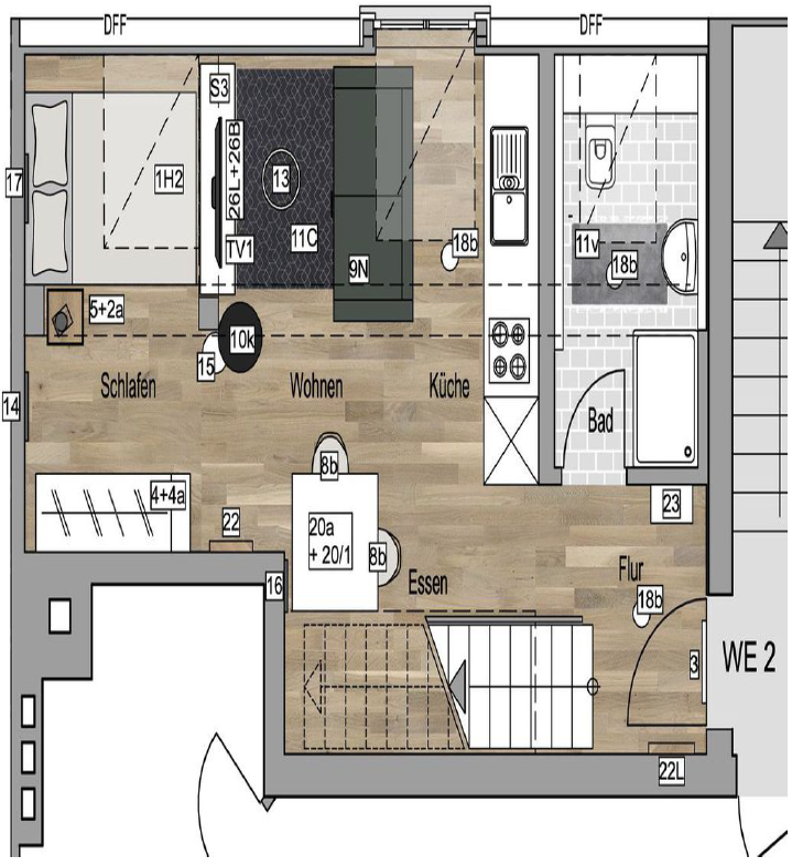 Möbliert - Skandinavischer Wohntraum im Dachgeschoss! - Photo 5
