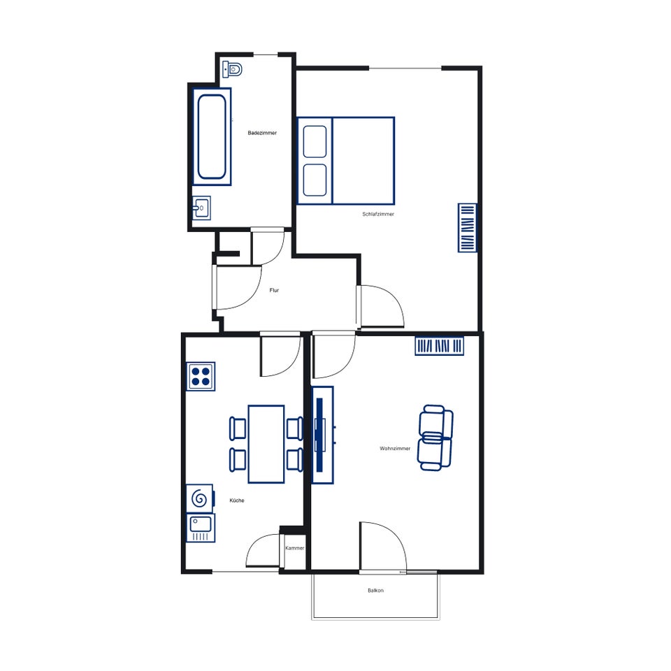 Schöner Wohnen: individuelle 2-Zimmer-Wohnung - Foto 1