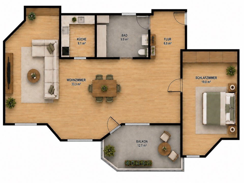3-Zimmer-Dachgeschoß-Wohnung in Bahnhofsnähe - Photo 4