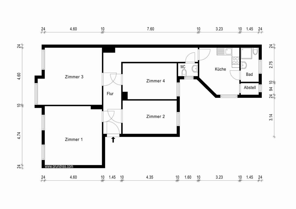 Neu renovierte 4-Zimmer-Wohnung im Altbau! - Photo 2