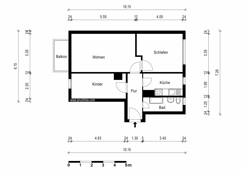 Renovierte 3-Zimmer-Wohnung - Foto 2
