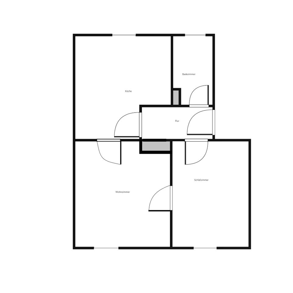 Frisch saniert! 2-Zimmer-Wohnung für Singles oder Paare - Photo 1