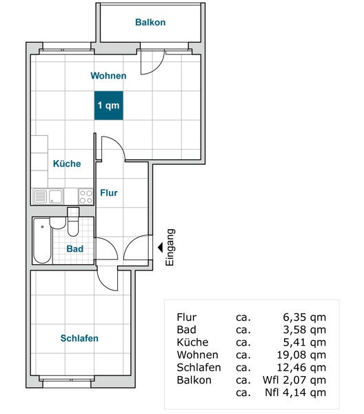 Lichtdurchflutete 2-Zimmer-Wohnung ab sofort anmietbar! - Photo 3