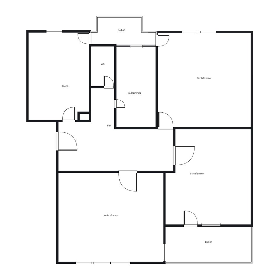 Zentrale 3-Zimmer-Wohnung mit zwei Balkonen in Weil am Rhein - Foto 2