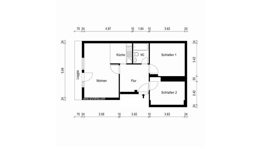 Renovierte 3-Zimmer-Wohnung mit Balkon! - Photo 2