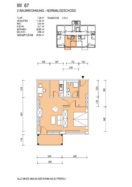 Gelegenheit: günstig geschnittene 2-Zimmer-Wohnung - Foto 2