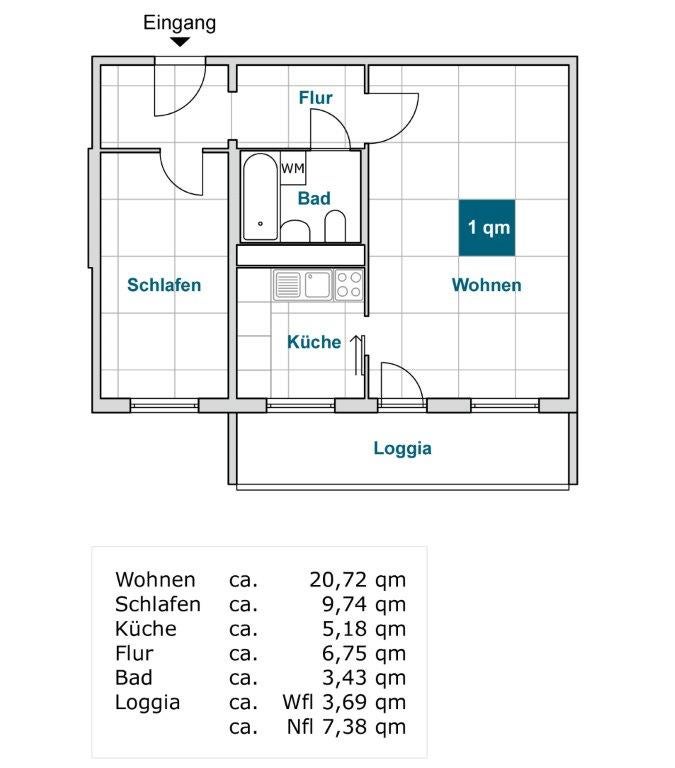 Wir sanieren für Sie: 2-Zimmerwohnung mit Balkon im 1.Obergeschoß! - Foto 3