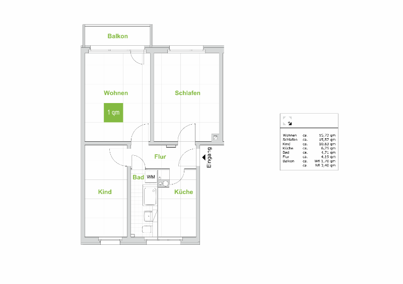 Frisch renoviert! 3-Raumwohnung mit Balkon sucht neue Bewohner! - Foto 2