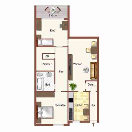 Neu renovierte 3,5 Zimmerwohnung sucht netten Bewohner - Foto 2