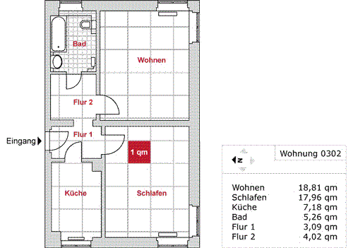 Eine 2 Raumwohnung auch für WG`s geeignet - Photo 2