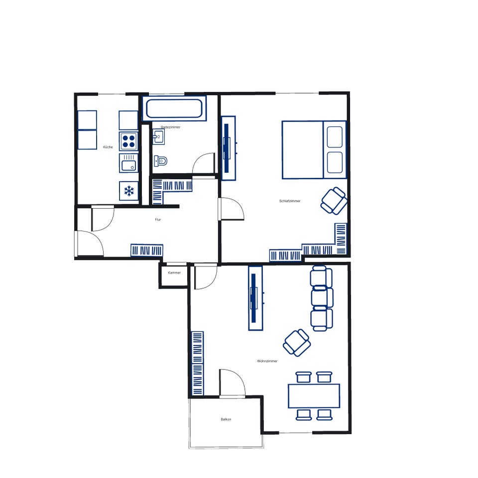 Wunderschöne 2 Zimmer- Wohnung mit Balkon - Photo 2