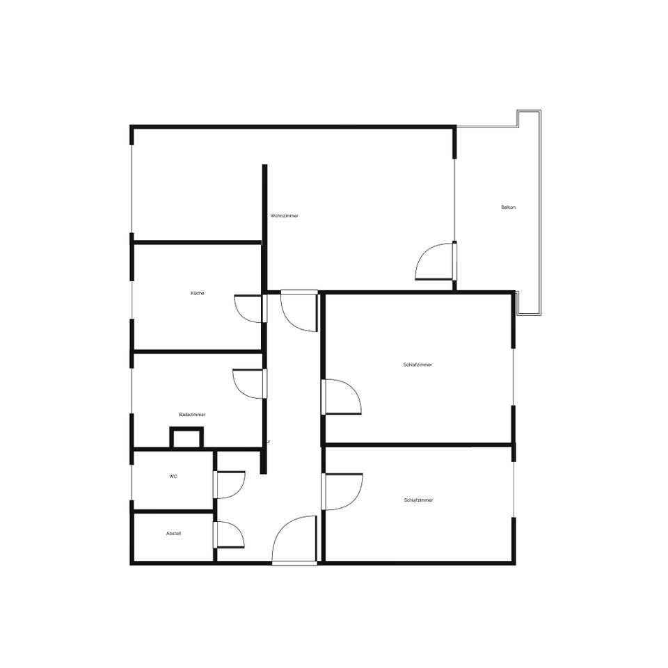 Gut geschnittene 3,5-Zimmer-Wohnung mit Balkon - Photo 2