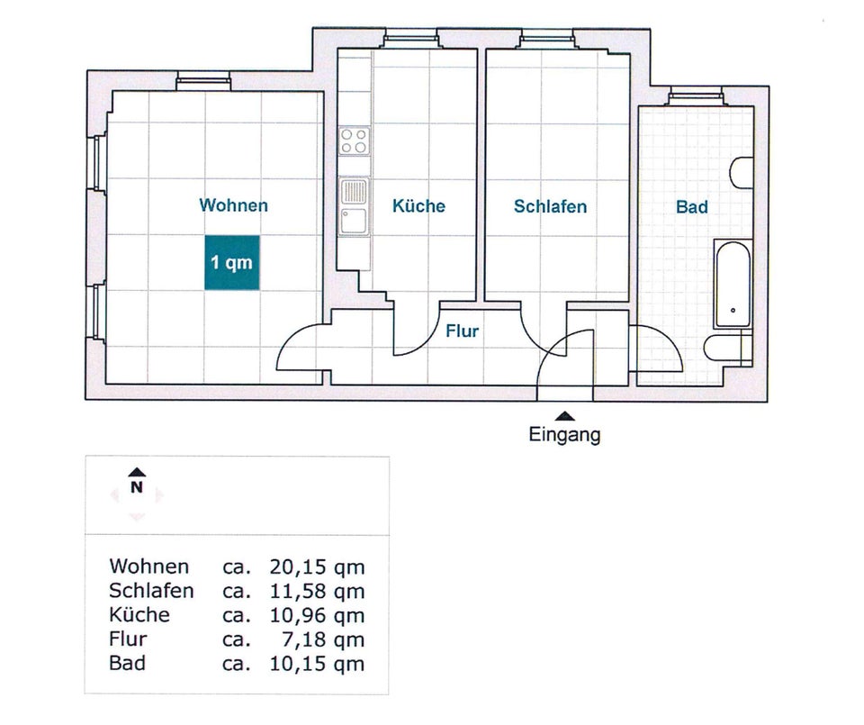Geräumig und saniert - Ihre neue 2 Raum-Wohnung in Möckern! - Foto 4