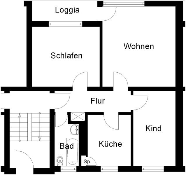 3-Zimmer-Wohnung mit Tageslichtbad und XXL-Balkon - Foto 5