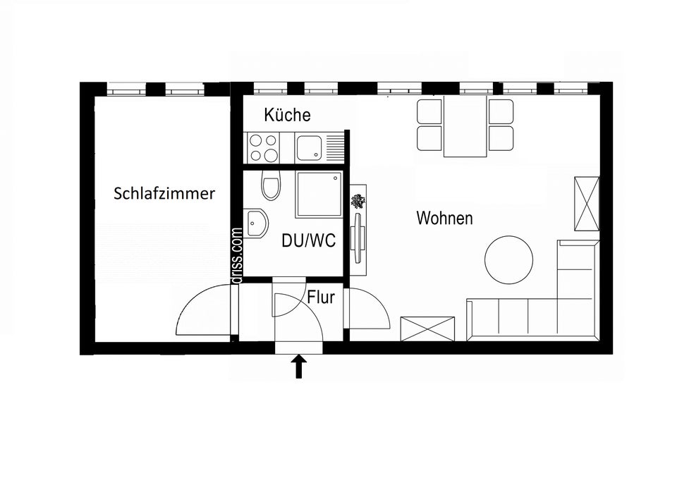 Ihre neue Wohnung: günstig geschnittene 2-Zimmer-Wohnung - Foto 2