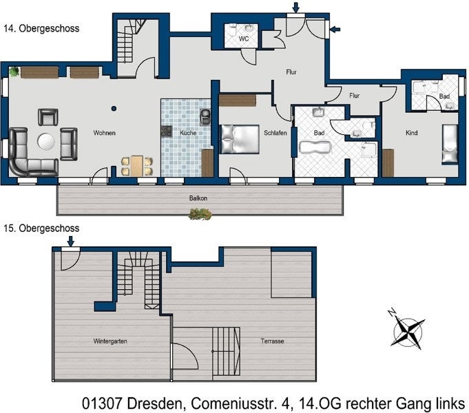 Atemberaubendes Penthouse mit 360°-Panoramablick, weitläufigem Wohnambiente + drei exclusive Bäder!* - Photo 4