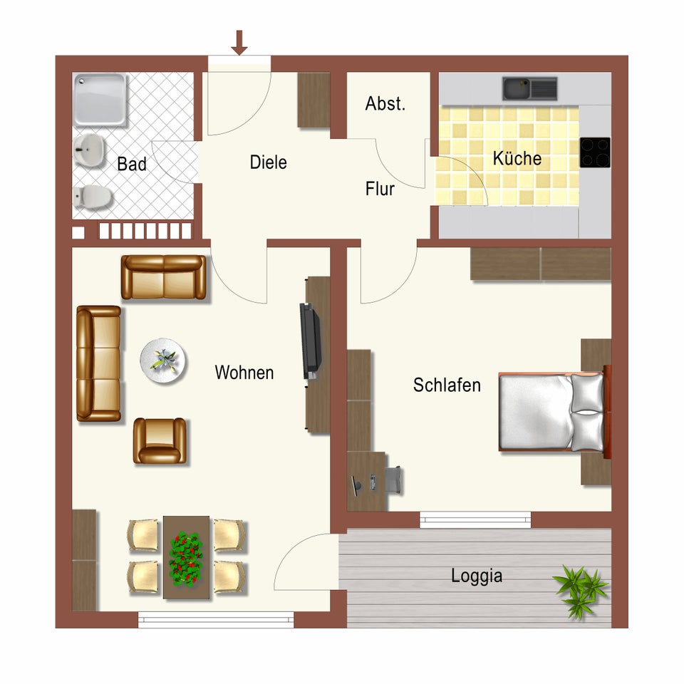 Barrierefreie EG-Wohnung, frisch saniert mit ebenerdiger Dusche zu vermieten - Foto 2